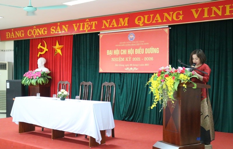Đại hội Chi hội Điều dưỡng Bệnh viện Ung Bướu tỉnh Bắc Giang, nhiệm kỳ 2021 - 2026